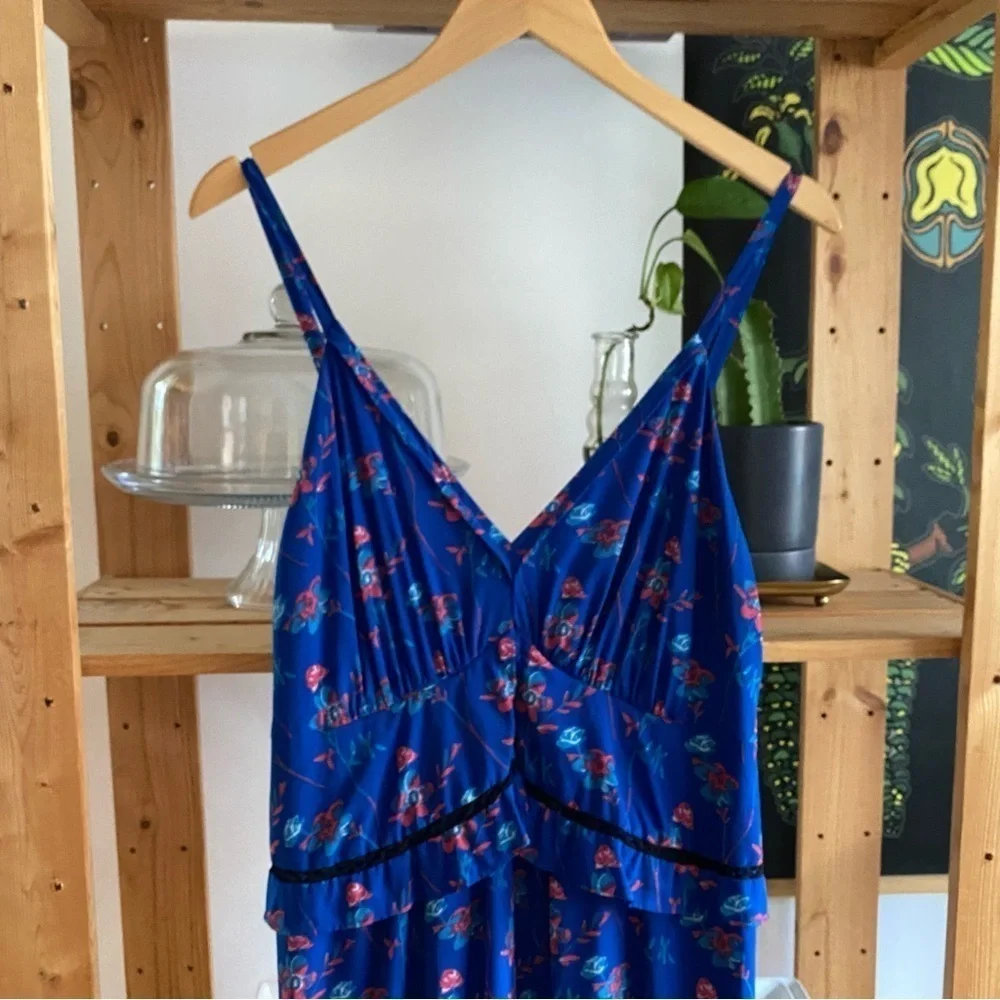 Thakoon Collective Blue Floral Wide Leg Jumpsuit 10 - Picture 7 of 16